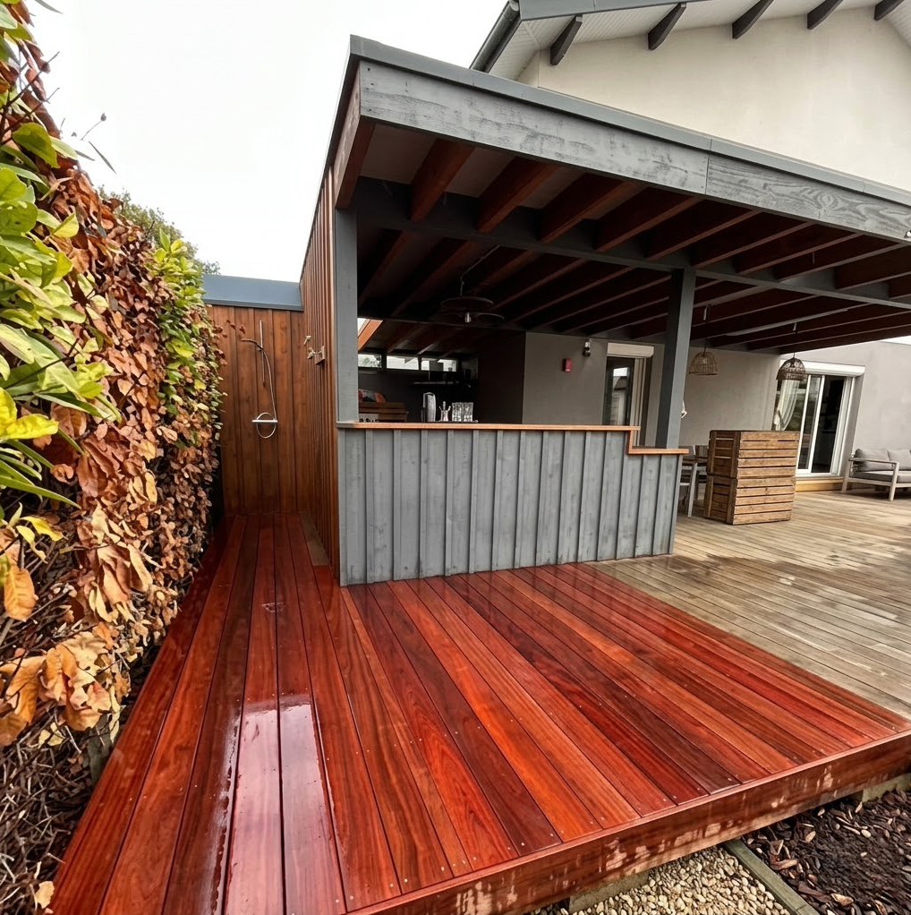 Avant - terrasse bois terminée